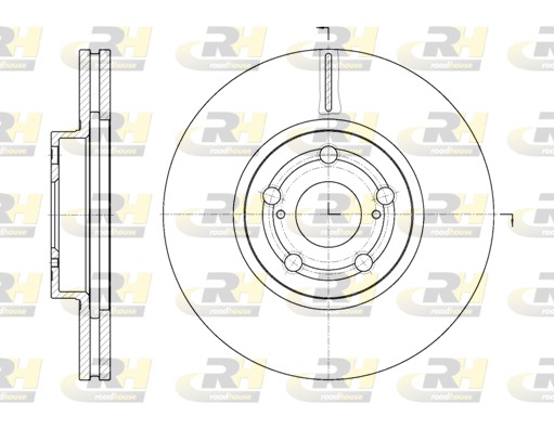 Disc frana TOYOTA AVENSIS limuzina (_T25_) 2.0 VVT-i (AZT250_, AZT250R) benzina 147 cai ROADHOUSE 6701.10