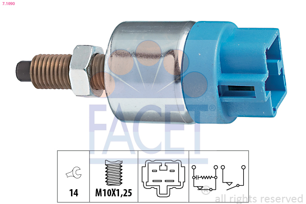 Comutator lumini frana TOYOTA LAND CRUISER 90 (_J9_) 3.4 i 24V (VZJ90_, VZJ95_, VZJ90R, VZJ95R, VZJ90W,... benzina 178 cai FACET 7.1090