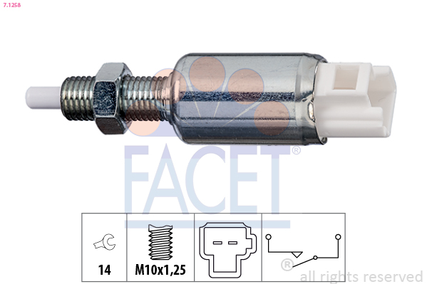 Comutator actionare ambreiaj (Tempomat) TOYOTA LAND CRUISER PRADO (_J15_) 2.8 D-4D (GDJ150_, GDJ155_, GDJ150, GDJ151) diesel 177 cai FACET 7.1258
