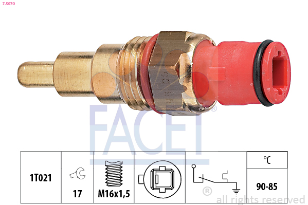 Comutator temperatura ventilator radiator TOYOTA COROLLA Liftback (_E9_) 1.6 (AE92) benzina 105 cai FACET 7.5070