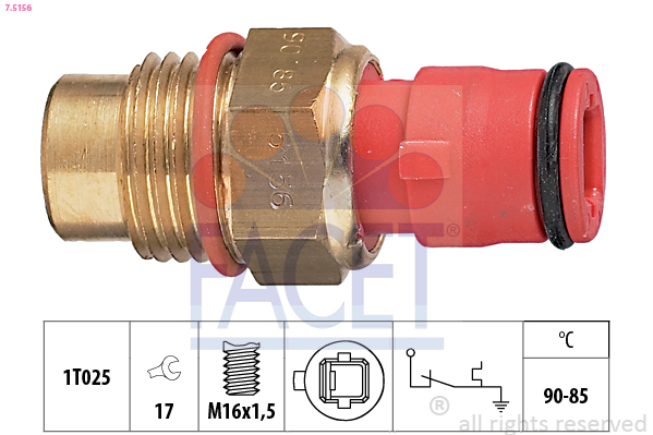 Comutator temperatura ventilator radiator TOYOTA CELICA Cabriolet (_T16_) 2.0 GT (ST162) benzina 140 cai FACET 7.5156