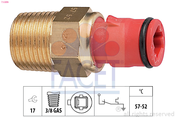 Comutator temperatura ventilator radiator TOYOTA COROLLA (_E11_) 1.3 (EE110) benzina 75 cai FACET 7.5206