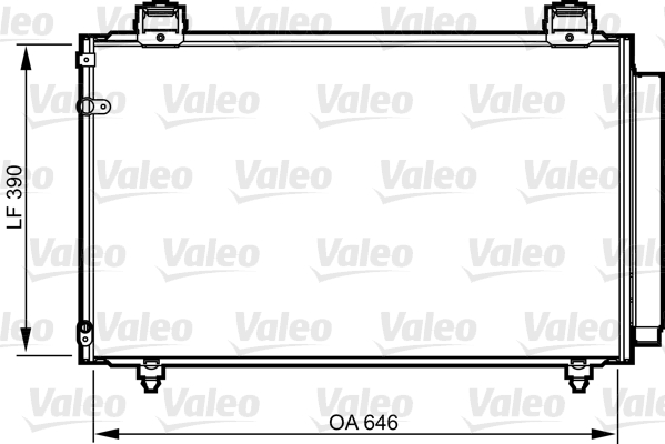 Condensator climatizare TOYOTA AVENSIS combi (_T25_) 2.0 VVT-i (AZT250_, AZT250R) benzina 147 cai VALEO 814208