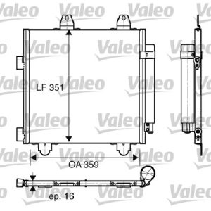 Condensator climatizare TOYOTA AYGO (_B1_) 1.0 (KGB10_, KGB10R) benzina 68 cai VALEO 818014