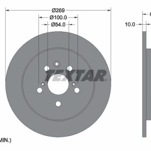 Disc frana TOYOTA CELICA hatchback (_T16_) 2.0 GT (ST162) benzina 150 cai TEXTAR 92070800