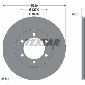 Disc frana TOYOTA HILUX VI pick-up (_N1_) 2.4 i 4WD (RZN14_, RZN16_, RZN19_) benzina 140 cai TEXTAR 92076300