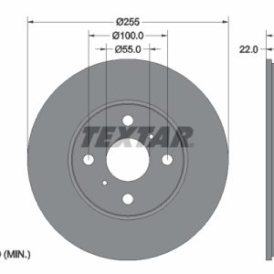 Disc frana TOYOTA COROLLA Liftback (_E10_) 1.3 12V (EE100_, EE100R) benzina 72 cai TEXTAR 92077203