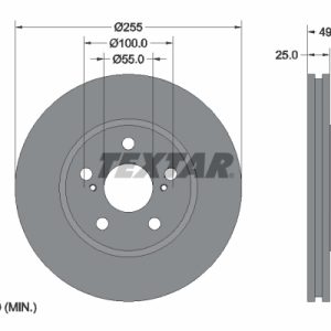 Disc frana TOYOTA CARINA E VI limuzina (_T19_) 1.6 (AT190) benzina 99 cai TEXTAR 92077400