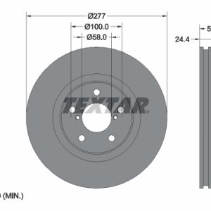 Disc frana TOYOTA GT 86 cupe (ZN6_) 2.0 (ZN6AC_, ZN6BC_, ZN6K) benzina 200 cai TEXTAR 92094603
