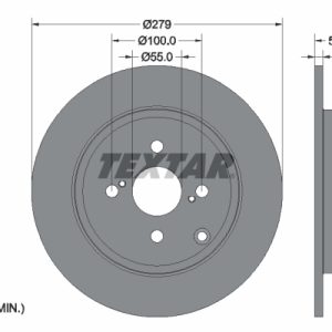 Disc frana TOYOTA COROLLA (_E12_) 1.8 VVTL-i TS (ZZE123_, ZZE123R) benzina 224 cai TEXTAR 92126303