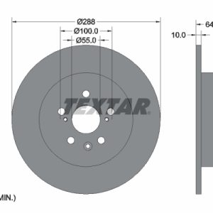 Disc frana TOYOTA AVENSIS Liftback (_T22_) 2.0 TD (CT220_, CT220R) diesel 90 cai TEXTAR 92135903