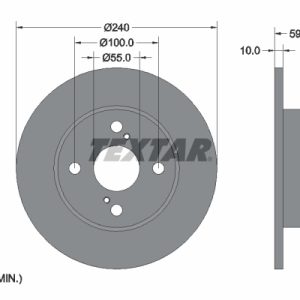 Disc frana TOYOTA COROLLA (_E11_) 1.4 16V (ZZE111_, ZZE111R) benzina 97 cai TEXTAR 92136000