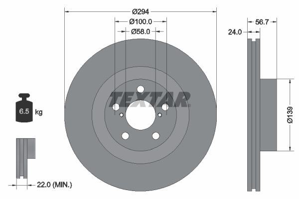 Disc frana TOYOTA GT 86 cupe (ZN6_) 2.0 (ZN6) benzina 203 cai TEXTAR 92139500