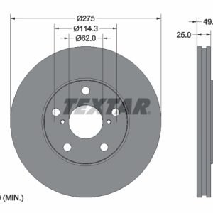Disc frana TOYOTA RAV 4 II (_A2_) 2.0 (ACA26) benzina 150 cai TEXTAR 92139703