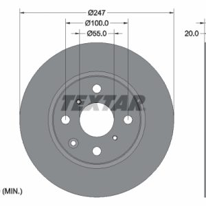 Disc frana TOYOTA AYGO (_B1_) 1.0 GPL (KGB10_) Benzina/Autogaz (GPL) 68 cai TEXTAR 92141903