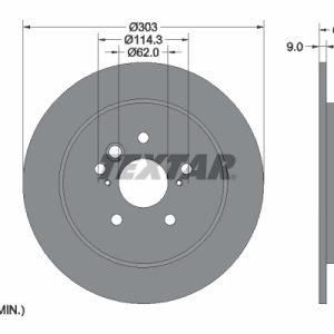 Disc frana TOYOTA RAV 4 II (_A2_) 2.0 (ACA26) benzina 150 cai TEXTAR 92144103
