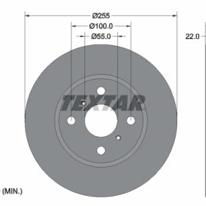 Disc frana TOYOTA YARIS (_P13_) 1.3 4WD (NSP135_, NSP135) benzina 95 cai TEXTAR 92156100