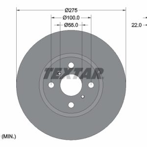 Disc frana TOYOTA YARIS (_P13_) 1.3 (NSP130_, NSP130) benzina 95 cai TEXTAR 92156200