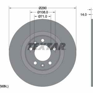 Disc frana TOYOTA PROACE caroserie (MDX_) 1.6 D (MDX9) diesel 90 cai TEXTAR 92157100