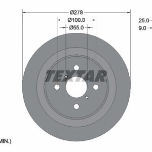 Disc frana TOYOTA YARIS (_P13_) 1.5 Hybrid (NHP130_, NHP130) benzina/elector 101 cai TEXTAR 92161903