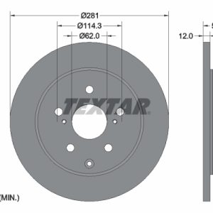 Disc frana TOYOTA RAV 4 IV (_A4_) 2.5 Hybrid (AVA42_) benzina/elector 197 cai TEXTAR 92162103