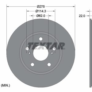 Disc frana TOYOTA AURIS (_E15_) 1.6 (ZRE151_, ZRE151R) benzina 132 cai TEXTAR 92163803