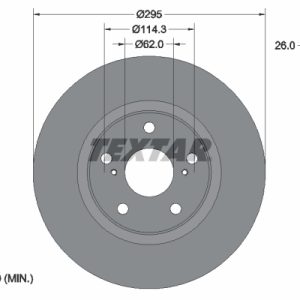 Disc frana TOYOTA AVENSIS limuzina (_T27_) 1.6 D4-D (WWT270_) diesel 112 cai TEXTAR 92163903