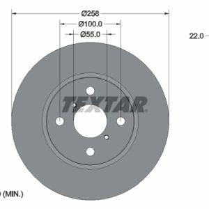 Disc frana TOYOTA YARIS (_P13_) 1.0 (KSP130) benzina 72 cai TEXTAR 92164203