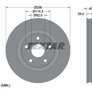 Disc frana TOYOTA RAV 4 III (_A3_) 2.0 4WD (ZSA30) benzina 148 cai TEXTAR 92168803