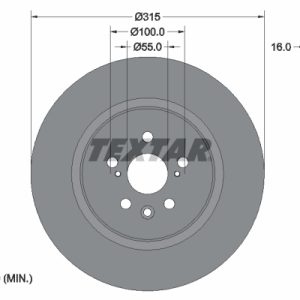 Disc frana TOYOTA CELICA cupe (_T20_) 2.0 i Turbo 4WD (ST205) benzina 242 cai TEXTAR 92169503