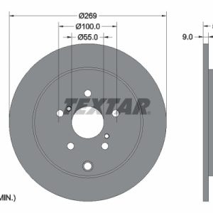 Disc frana TOYOTA PRIUS Liftback (_W2_) 1.5 Hybrid (NHW20_, NHW20R) benzina/elector 112 cai TEXTAR 92170403