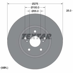 Disc frana TOYOTA CELICA cupe (_T23_) 1.8 16V TS (ZZT231_, ZZT231R) benzina 192 cai TEXTAR 92173103