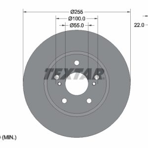 Disc frana TOYOTA PRIUS Liftback (_W2_) 1.5 Hybrid (NHW2_) benzina/elector 113 cai TEXTAR 92179503
