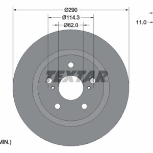 Disc frana TOYOTA AVENSIS combi (_T27_) 1.8 VVT-i (ZRT271_, ZRT271R) benzina 147 cai TEXTAR 92195200