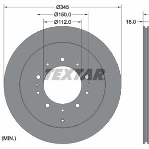 Disc frana TOYOTA LAND CRUISER 200 (_J2_) 4.5 D4-D (VDJ200) diesel 272 cai TEXTAR 92198503