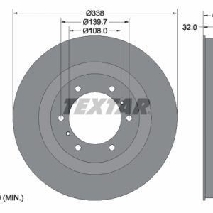 Disc frana TOYOTA LAND CRUISER PRADO (_J15_) 2.8 D-4D (GDJ150, GDJ155) diesel 200 cai TEXTAR 92223903