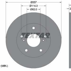 Disc frana TOYOTA HILUX VII pick-up (_N1_, _N2_, _N3_) 3.0 D-4D (KUN16) diesel 171 cai TEXTAR 92236003
