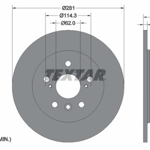 Disc frana TOYOTA CAMRY limuzina (_V4_) 2.4 (ACV40) benzina 158 cai TEXTAR 92257803