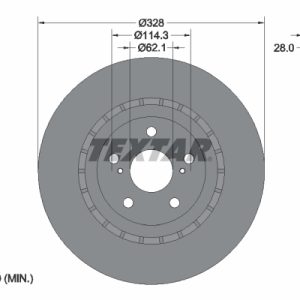 Disc frana TOYOTA PREVIA III (_R2_, _R5_) 2.4 (ACR50_, ACR50R) benzina 170 cai TEXTAR 92259405