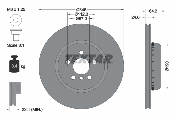 Disc frana TOYOTA SUPRA (DB_) 2.0 (DB82, DB81, DB86) benzina 197 cai TEXTAR 92288625