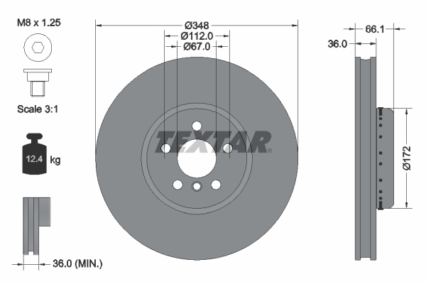 Disc frana TOYOTA SUPRA (DB_) 3.0 GR (DB41, DB42, DB43, DB45, DB46) benzina 340 cai TEXTAR 92288725