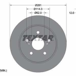 Disc frana TOYOTA RAV 4 V (_A5_, _H5_) 2.0 VVTi (MXAA52) benzina 150 cai TEXTAR 92301403