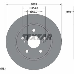 Disc frana TOYOTA COROLLA combi (_E21_) 2.0 Hybrid (MZEH12) benzina/elector 180 cai TEXTAR 92321103