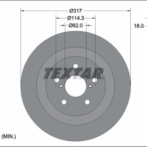 Disc frana TOYOTA RAV 4 V VAN (_A5_, _H5_) 2.0 VVTi AWD (MXAA54) benzina 175 cai TEXTAR 92343103