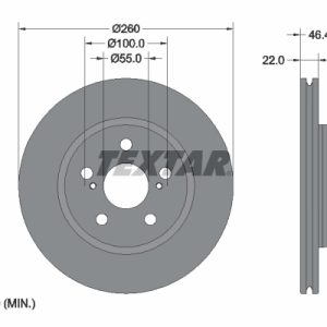 Disc frana TOYOTA YARIS (_P21_, _PA1_, _PH1_) 1.0 (KSP211) benzina 72 cai TEXTAR 92345403