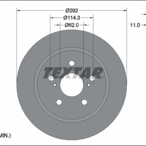 Disc frana TOYOTA C-HR (_X1_) 2.0 Hybrid (MAXH10) benzina/elector 184 cai TEXTAR 92347803