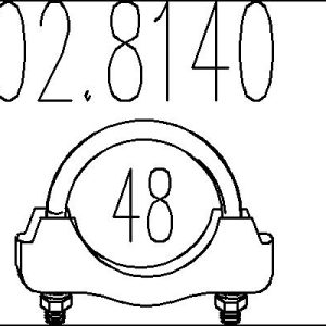 Conector teava sistem de esapament TOYOTA COROLLA (_E11_) 2.0 D (CE110_, CE110R) diesel 72 cai MTS 02.8140