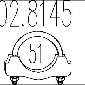 Conector teava sistem de esapament TOYOTA CARINA E VI limuzina (_T19_) 2.0 D (CT190) diesel 73 cai MTS 02.8145