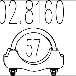 Conector teava sistem de esapament TOYOTA COROLLA combi (_E11_) 1.6 16V (ZZE112_, ZZE112R) benzina 110 cai MTS 02.8160
