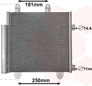 Condensator climatizare TOYOTA AYGO (_B4_) 1.2 (PAB40) benzina 82 cai VAN WEZEL 09015701